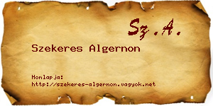 Szekeres Algernon névjegykártya